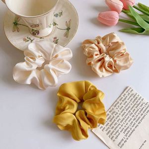 Élastique à cheveux unisexe en tissu couleur unie, accessoires de mode, marque coréenne, 5 cm, emballage en carton, pour la maison - Product Image 4