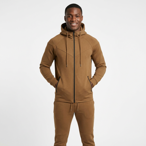 Chándal Deportivo para Hombre con Capucha, Diseño Superior, Color Sólido, Ropa Casual de Invierno, 100% Poliéster, Transpirable, de Secado Rápido, Venta al Por Mayor - Product Image 1