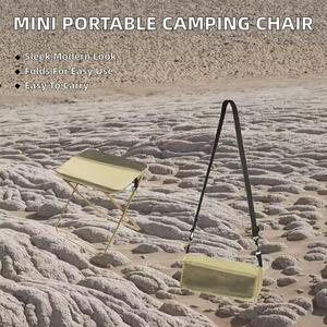 Portable Outdoor Folding <b>Stool</b> With Iron Metal Simple Camping Shoulder Equipment Sports Hand Bag - Product Image 2