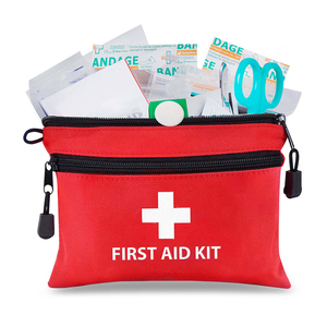 Pochette de rangement portable pour médicaments, petite trousse de premiers secours pour voyage en plein air, trousse médicale d'urgence pratique, sac en tissu Oxford avec fermeture éclair - Product Image 1