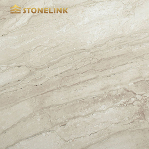 Mármol Aida, <span class=keywords><strong>Piedra</strong></span> Natural con Base Beige Intenso y Vetas Crema Sutiles, Baldosa de Mármol Resistente para Encimeras de Cocina y Áreas Exteriores - Product Image 4