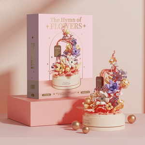 Bloques <span class=keywords><strong>de</strong></span> Construcción <span class=keywords><strong>de</strong></span> Flores, Juego <span class=keywords><strong>de</strong></span> Construcción Hymn of Flowers, Rompecabezas Floral 3D, Bloques <span class=keywords><strong>de</strong></span> Construcción Estéticos para Decoración del Hogar, Venta al por Mayor OEM - Product Image 4