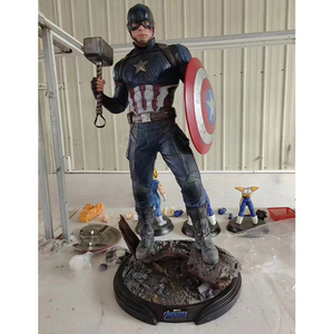 Figura de acción de tamaño real de película, estatua de fibra de vidrio de superhéroe, escultura de Spiderman y Capitán América, ¡muy vendida! - Product Image 6