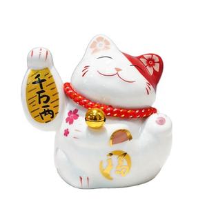 Tirelire en céramique de <span class=keywords><strong>porcelaine</strong></span> japonaise mignonne, chat porte-bonheur <span class=keywords><strong>Maneki</strong></span> <span class=keywords><strong>Neko</strong></span> pour la fortune, tirelire chinoise pour la richesse, artisanat pour la maison - Product Image 2
