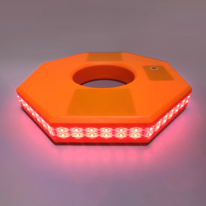 Balise stroboscopique LED rechargeable pour cônes de signalisation, signalisation de haute visibilité, balise de barricade, lumière d'avertissement portable pour cône - Product Image 1