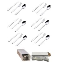 18pcs Brésil Couverts Ensemble En Acier Inoxydable Couteau Cuillère Fourchette Ensemble