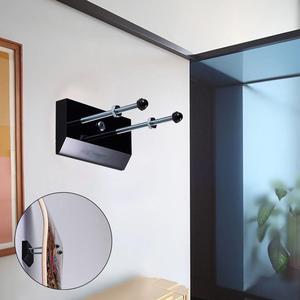 Support mural flottant noir pour planche à roulettes et skis Accrochez et rangez votre planche de manière pratique - Product Image 5