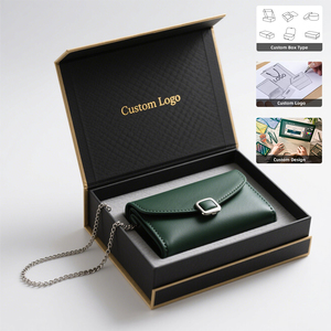 Wholesale Custom Logo Handbag Package Apparel <b>Box</b> Packaging Handmade <b>Black</b> Magnetic <b>Box</b> Packaging - Product Image 1