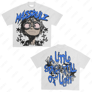Street Wear Tshirt Wash Water T-shirt unisexe Vêtements lourds de coupe régulière T-shirt surdimensionné avec logo personnalisé - Product Image 2