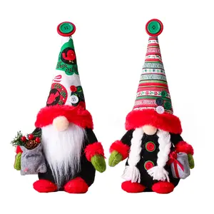 Mini OEM Grosir Kustom Ornamen Natal Boneka Tanpa Wajah GNOME Dekorasi Natal Mewah GNOME