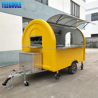 Chariot de nourriture mobile en acier inoxydable, chariots à hot-dogs mobiles/remorque de concession/remorque alimentaire remorquable à vendre