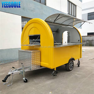 Gerobak Makanan Mobile dari Baja Anti Karat, Gerobak Hot Dog Mobile/Trailer Kios/Trailer Makanan yang Dapat Diderek untuk Dijual - Product Image 4