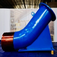 Revêtement de coude de chute minier, structure en acier + tampon en caoutchouc + céramique anti-usure, pour conditions d'impact et d'usure élevés