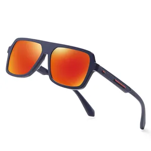 제조사 패션 남성용 선글라스 트렌디 한 모델 선글라스 아세테이트 + TR90 프레임 BC9106 야외용 편광 선글라스