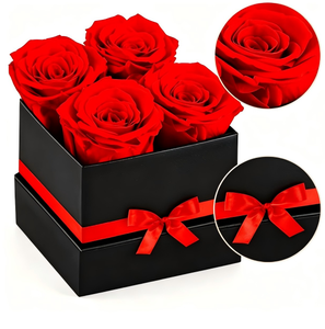 <span class=keywords><strong>Rose</strong></span> Eterne Conservate in Scatola, 4 <span class=keywords><strong>Rose</strong></span> 2x2x8 Pollici, Rosse, Regalo di Compleanno e San Valentino per Donne/Uomini/Mamma - Product Image 4