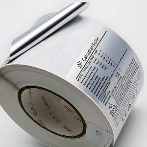 Cuộn Nhãn Dán Điện PET Màu Bạc Mờ Tùy Chỉnh Nhãn Sản Phẩm Tự Dính In Ấn Cho Tấm Pin Mặt Trời - Product Image 4