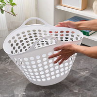 Grand panier à linge en plastique pour étudiants, dortoir, bac de rangement pour vêtements sales, pour utilisation dans la salle de bain