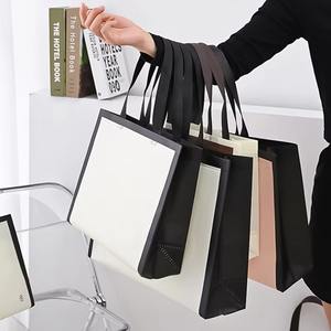 Venta al por mayor de papel reutilizable de color personalizado, embalaje ecológico duradero, bolsas de asas de diseño libre, bolsas de regalo impresas con logotipo - Product Image 3