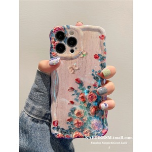 11 <span class=keywords><strong>Blu</strong></span> Ray arte de gama alta pintura al óleo flores funda de teléfono de silicona para mujeres 14 15promax Protector de pantalla Compatible 12pro móvil - Product Image 5
