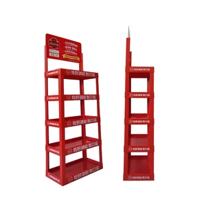 Tùy chỉnh siêu thị Ớt dán nhựa Rack hiển thị phổ biến màu đỏ 4 Tier có thể gập lại kệ hiển thị - Product Image 4