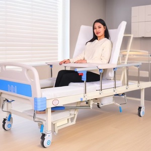 Baoxin Manual Nursing <b>Bed</b> Stainless Steel <b>Adjustable</b> Backrest For Elderly Patients Disabled People Hospital Use - Product Image 1