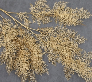 Feuilles d'eucalyptus artificielles dorées, feuilles de ginkgo dorées pour mariage, décoration, variété de feuilles de plantes dorées artificielles - Product Image 6