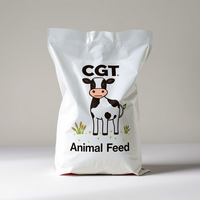 Sacs d'emballage agricoles en plastique robuste biodégradables imprimés imperméables pour aliments pour animaux, pochettes à soufflets latéraux résistantes à la déchirure