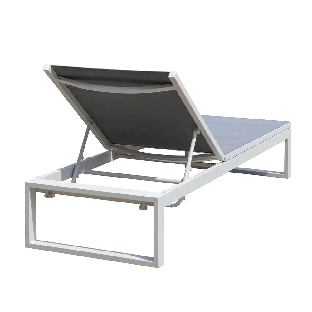 JN 뜨거운 판매 야외 정원 벤치 알루미늄 튜브 수영장 일광욕 의자 sunbed chaise 라운지