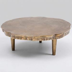 Table basse en métal au design unique en laiton AK avec finition antique dorée Table basse pour meubles de restaurant - Product Image 4