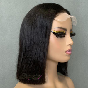 Cheveux vietnamiens naturels de 10 pouces, couleur naturelle, SDD, lisses comme des baguettes, 5x5 pour closure sans colle avec dentelle supérieure - Product Image 2