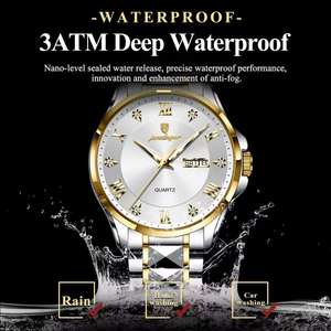 นาฬิกาข้อมือผู้หญิงสแตนเลสสตีลแฟชั่นหรูหราสไตล์ใหม่ปี 2026 รุ่น 883 กันน้ำ เรืองแสง หน้าปัดควอตซ์ - Product Image 3