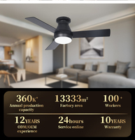 Ventilateur de plafond électrique à faible bruit avec télécommande et lumière, 42 pouces, idéal pour les hôtels et les foyers - Vente chaude