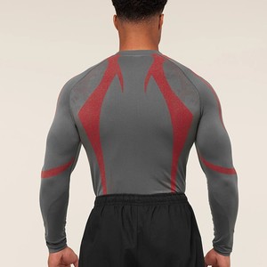 Camiseta de Compresión Rash Guard para Hombre, Sublimada Personalizada, Transpirable, de Spandex/Poliéster, para MMA BJJ, Manga Larga, Anti-UV - Product Image 4