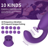 Neuester Vibrator für weibliche Masturbation, Dildo, G-Punkt- und Klitorisstimulator, Zungenleck-Vibrator, Sexspielzeug für Paare, für Frauenmasturbation