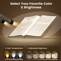 Lampe de lecture pour le cou Glocusent ergonomique, rechargeable par USB, 1600 mAh, longue durée, flexible, pliable, avec minuterie, idéale pour un cadeau