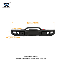 Vente directe usine : Ensemble de pare-chocs avant 4x4 style 10ème génération en aluminium noir avec barre de protection en U pour Wrangler JL, accessoire de kit carrosserie