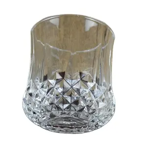 Whiskey China glass tableware new design embossed Transparent Tumbler Drinking Glassware