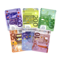 Sacs en mylar d'argent à motif de signe dollar 100 personnalisé 1g 3.5g pochettes en film polyester fonction anti-odeur accessoires de sac à fermeture à glissière en argent