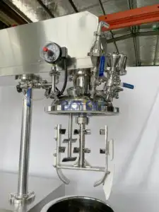 Гидравлическая подъемная вакуумная гомогенизирующая эмульгирующая смесительная машина 500 л для косметической кремопасты