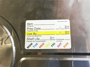 <span class=keywords><strong>Etiqueta</strong></span> engomada lavable de la cocina etiquetas solubles de los alimentos para la rotación de las botellas de los envases de comida - Product Image 4