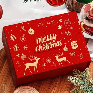 Custom Luxury Christmas <b>Empty</b> Gift <b>Box</b> High End Minimalist Festive Packaging <b>Box</b> For Christmas Eve Apple Birthday - Product Image 1