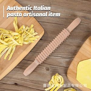 Rodillo de madera de haya de 33 cm con ranuras en espiral, herramienta para moldear masa, utensilio de cocina - Product Image 2