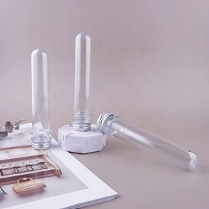 Câbles de données USB de haute qualité, conteneur de stockage, bocaux à bonbons en plastique transparent de qualité alimentaire, tubes à essai en PET avec couvercle en aluminium argenté - Product Image 3