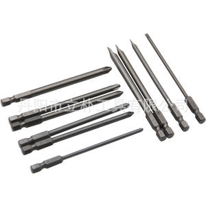 Mr Drill – Lot de 10 embouts de tournevis hexagonaux Phillips et plats de 100 mm, en oxyde noir, magnétiques et allongés pour le bricolage - Product Image 1