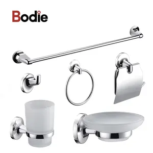 European Design Bathroom Accessories Plate Zinc Alloy chrome 6 pcs Bathroom accessories set