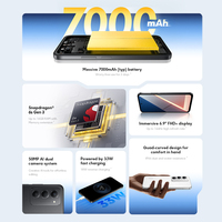 POCO M8s 5G Versi Global CPU Snapdragon ®   Platform Seluler 6s Gen 3 Layar DotDisplay FHD+ 6,9 inci Baterai 7000mAh (typ) Xiaomi HyperOS 2