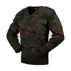 <strong>Wool</strong> / Acrylic V-neck Knitting Camouflage Pullover and Sweater - Product Image 6