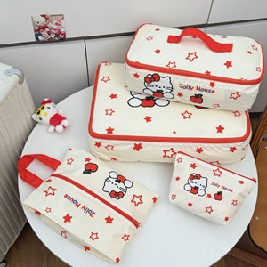 Juego de Cuatro Bolsas de Almacenamiento de <span class=keywords><strong>Viaje</strong></span> de Nailon con Diseño de Dibujos Animados Personalizadas, Organizador de Ropa, Cubos de Compresión Multiusos - Product Image 6