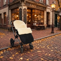 Sac de couchage pour bébé en peau de mouton australienne, coupe-vent et chaud pour l'hiver, sacs de couchage pour bébé en laine douce, sacs de couchage de luxe pour poussette