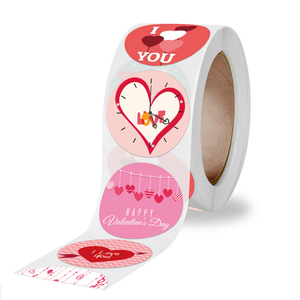 Bán Buôn Valentine Của Ngày Thương Mại Trang Trí Sticker New Vòng Cuộn Tráng Giấy Tác Phẩm Nghệ Thuật Nhãn Cho Tình Yêu Quà Tặng Bao Bì - Product Image 1